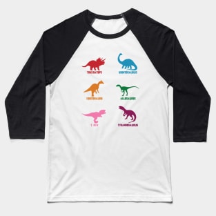 Types Of Dinosaurs Baseball T-Shirt